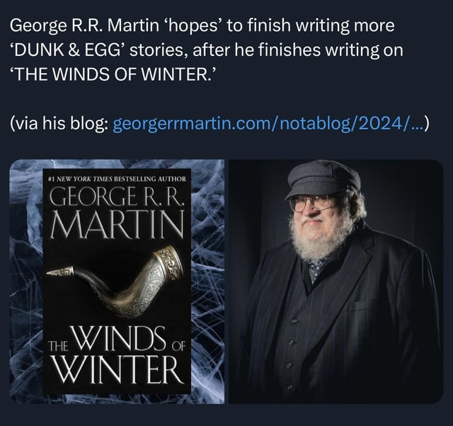 George R.R. Martin Hopes to Write More Dunk & Egg Stories After He Finally Finishes The Winds of Winter