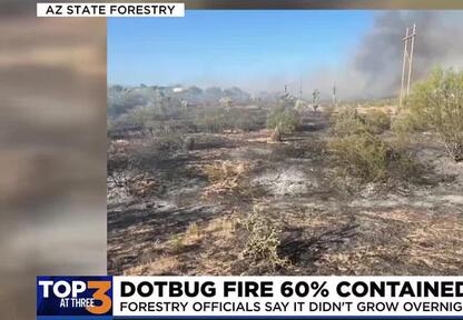 Dotbug Fire near Florence now 60% contained