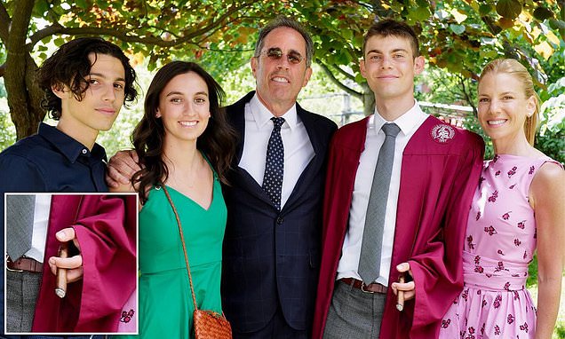Jerry Seinfeld and wife Jessica at son Shepherd's graduation