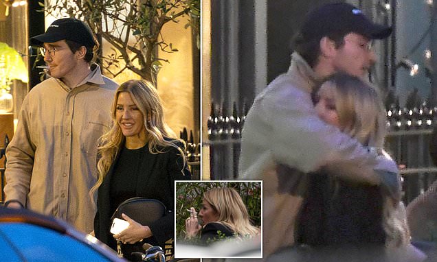 Ellie Goulding is back in Caspar Jopling’s arms Singer is pictured in a tight embrace with her estranged husband at dinner in Notting Hill