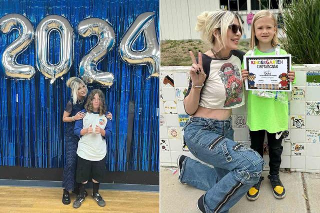 Tori Spelling’s Son Graduates Elementary School and Defends Shorts