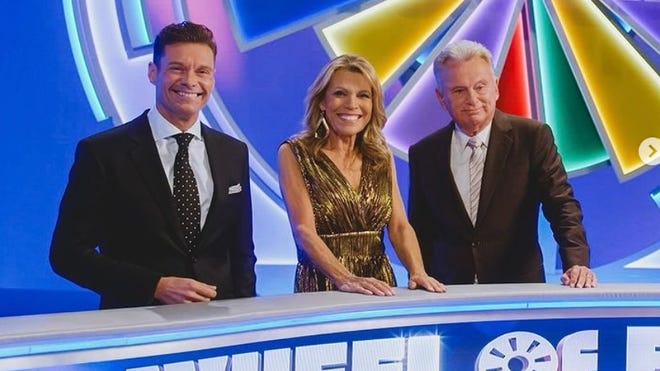 Pat Sajak Welcomes Ryan Seacrest to Wheel of Fortune