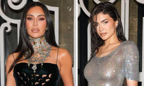 Kim Kardashian Sizzles in Black Cut-out Bikini and Gold Jewelry