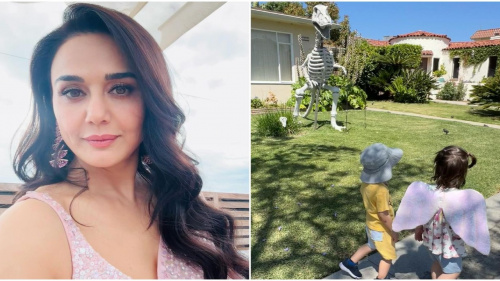 Preity Zinta’s grown up twins Jai and Gia don cute looks as they enjoy morning walks in US ‘Saying hello to the dinosaur’