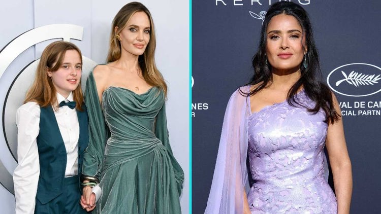 Angelina Jolie and Daughter Praised by Salma Hayek for Tony Wins