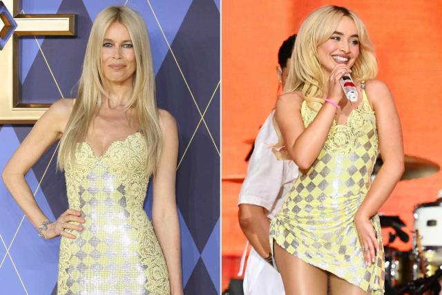 Claudia Schiffer Praises Sabrina Carpenter for Wearing Versace Dress She Debuted: ‘You Wear It Well’