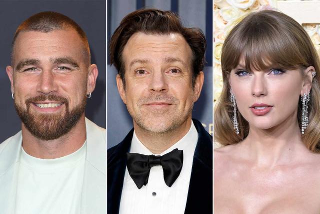 Jason Sudeikis Asks Travis Kelce When ‘He’s Gonna Make An Honest Woman’ Out of Taylor Swift