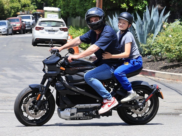 Ben Affleck Enjoys Motorcycle Ride With Son as J Lo Vacations in Italy