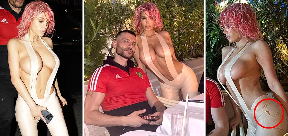 Bianca Censori Suffers Wardrobe Malfunction in Revealing Outfit at Paris Dinner
