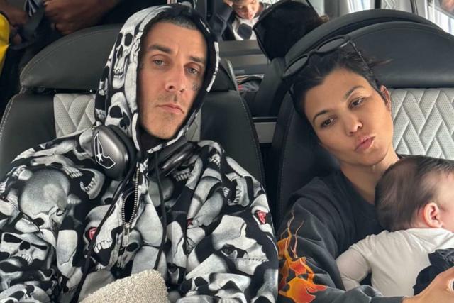 Kourtney Kardashian Cuddles Son Rocky in New Photo with Travis Barker ‘My Favorite People’ captured in a candid family moment