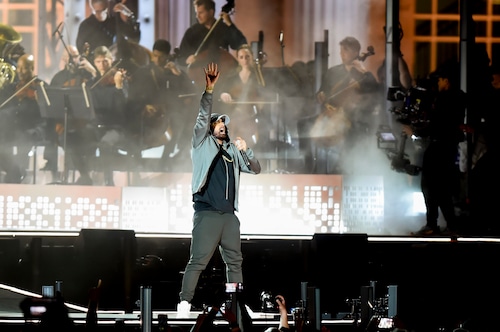 Eminem surprises Michigan Central with explosive 4-song performance