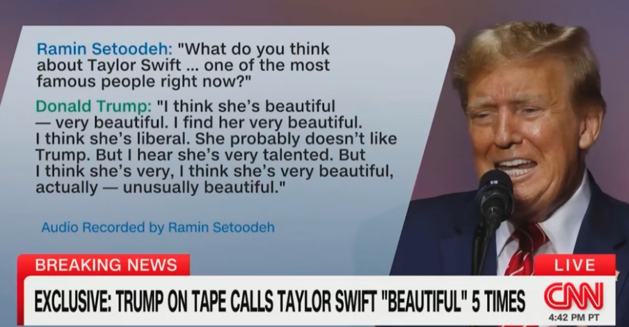 Audio Clips of Trump Repeatedly Calling Taylor Swift ‘Beautiful’
