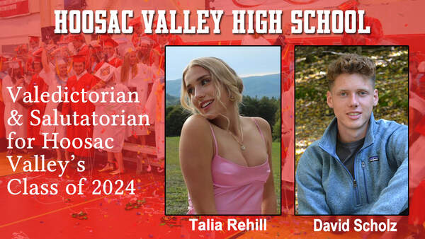 Hoosac Valley Announces Valedictorian & Salutatorian for Class of 2024