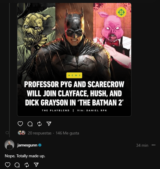 James Gunn Debunks Rumor That The Batman