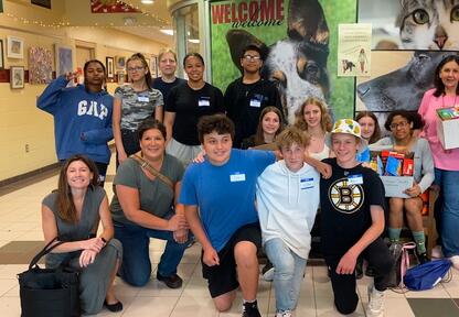 Reid Middle School 8th Graders Visit Berkshire Humane Society