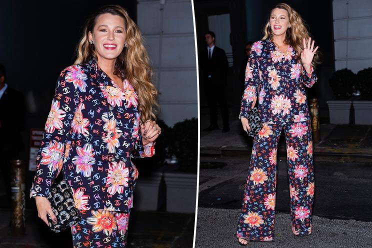 Blake Lively’s Floral Chanel Suit Has Fans Thinking Pajamas